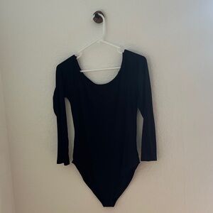 Amazon Black Scoop Neck Bodysuit